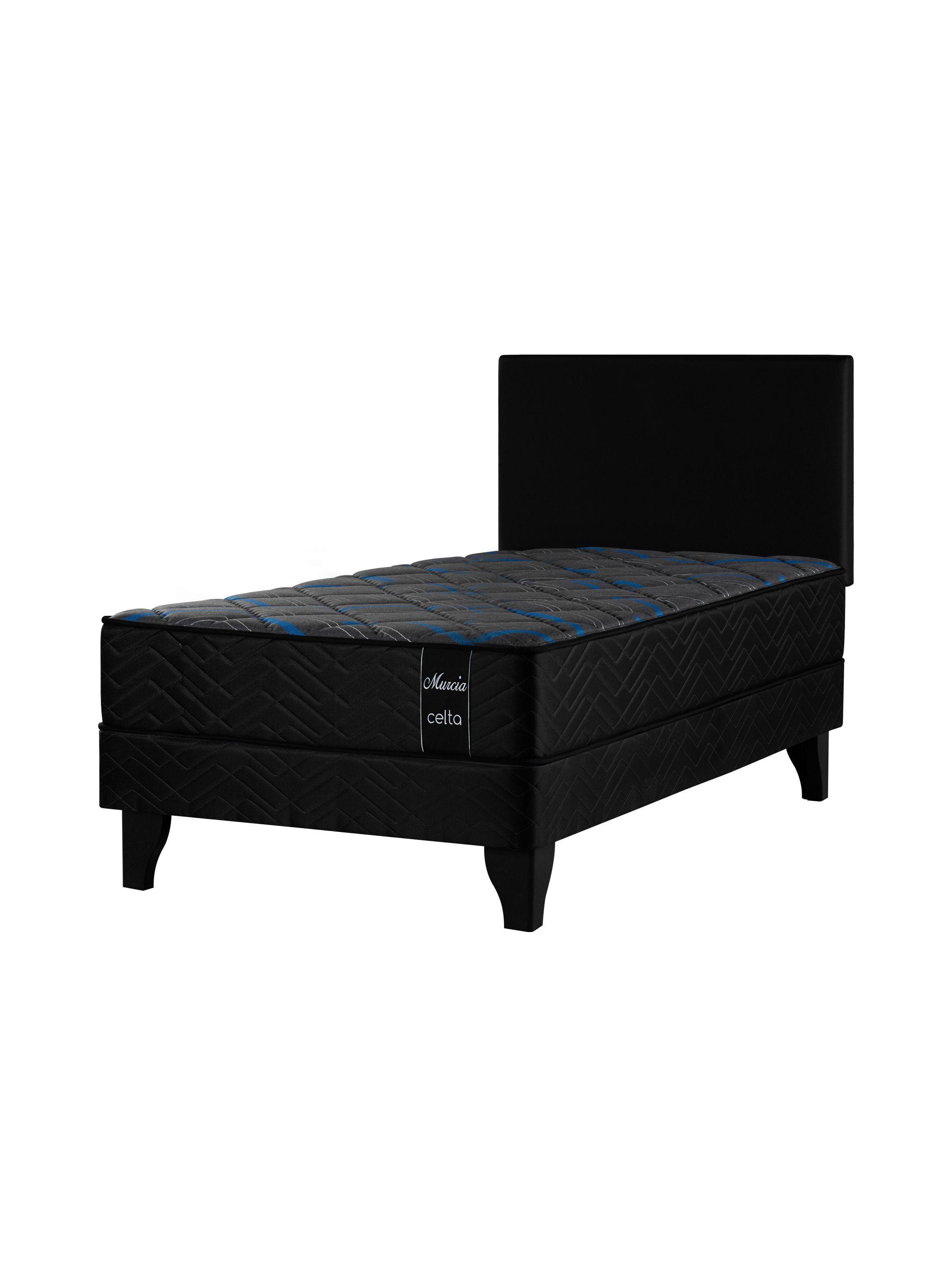 Cama Europea Pocket Plus Murcia 1.5 plazas x 2 mt + Respaldo-0