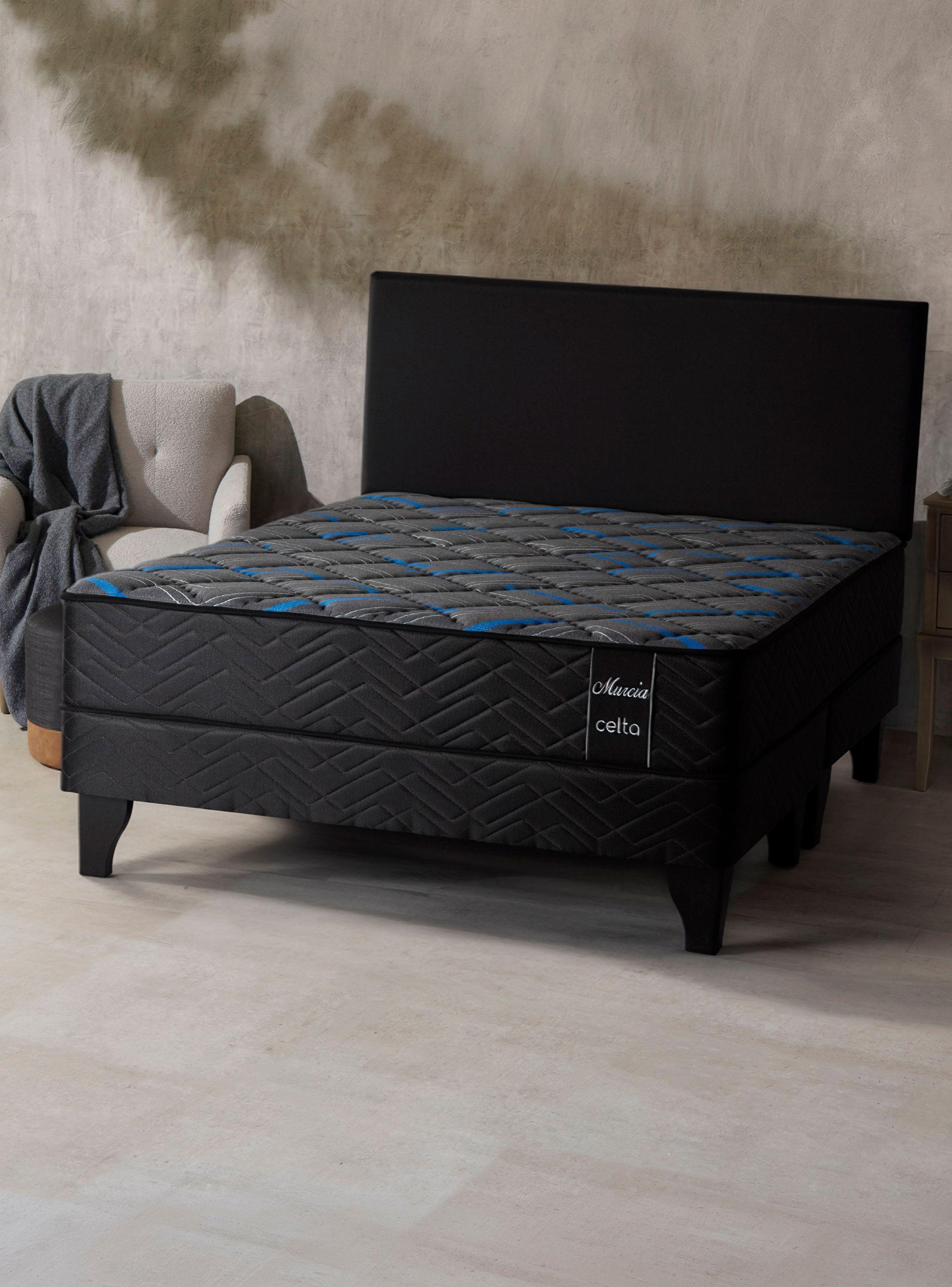 Cama Europea Pocket Plus Murcia 2 plazas x 2 mt Base Dividida + Respaldo-5