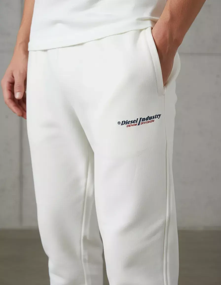 Pantal n Jogger Diesel Hombre Blanco Original Importado-2