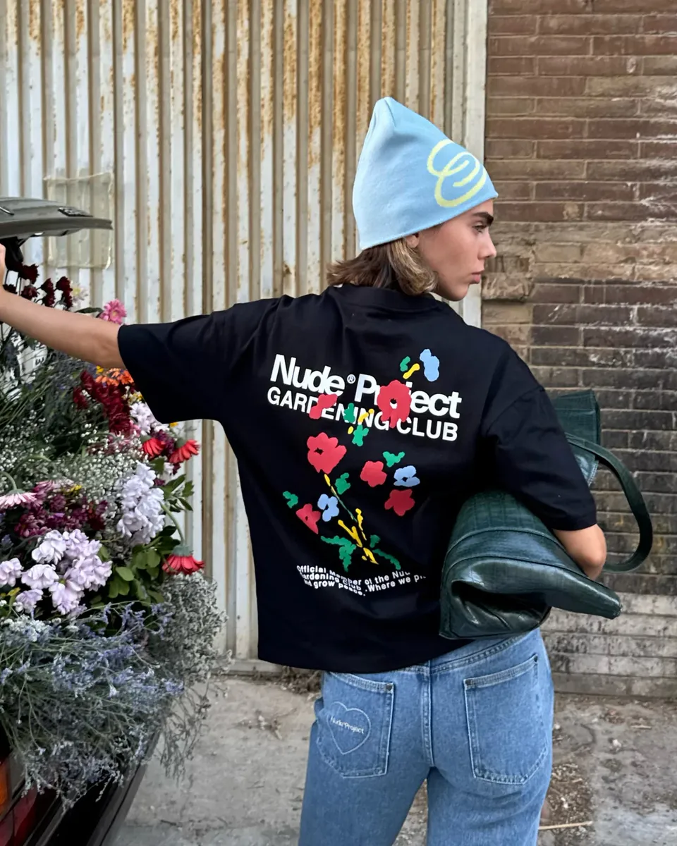 Nude Project Floreta Tee Black-3