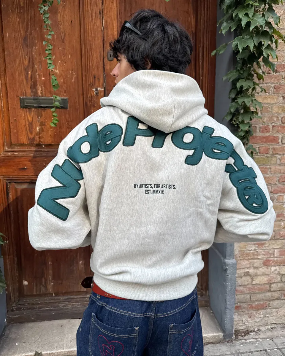 Poleron Hoodie Nude Project Con Capucha Y Logo Bordado-2