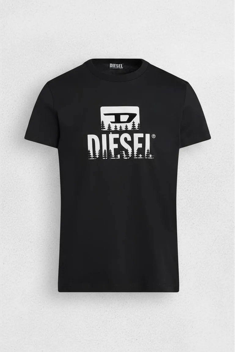 Polera Diesel T shirt Schwarz Hombre-3