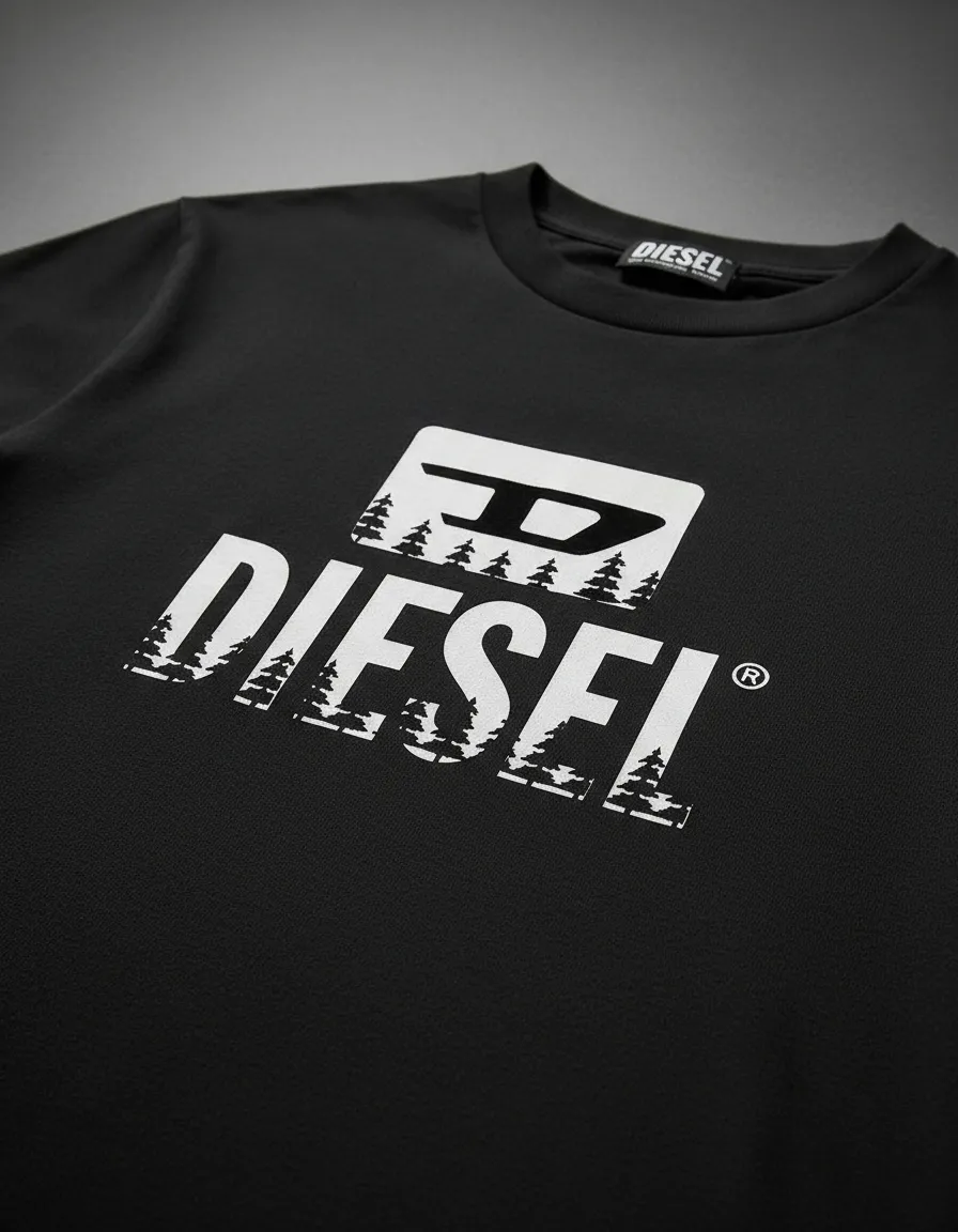 Polera Diesel T shirt Schwarz Hombre-4
