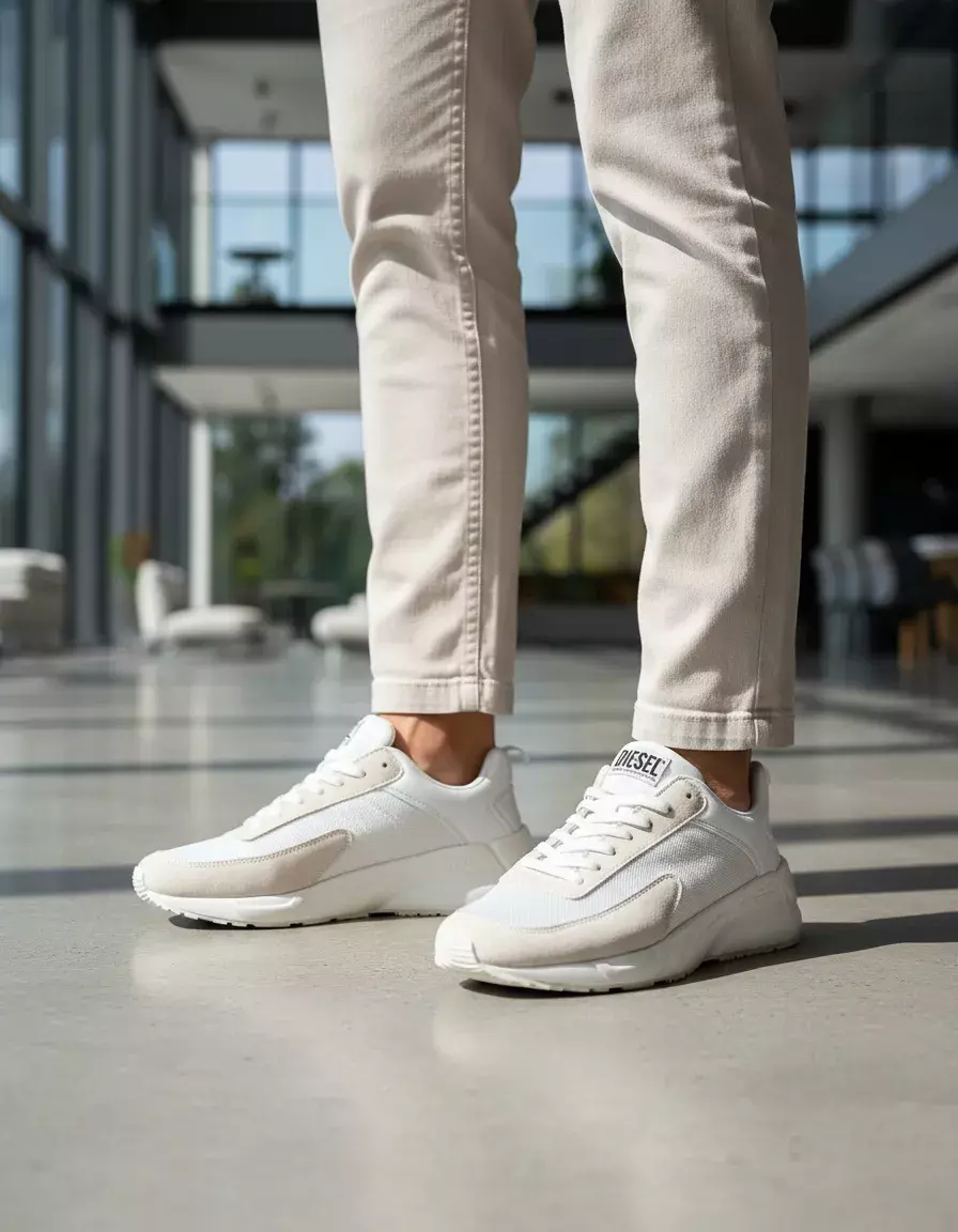 Zapatillas Diesel Hombre Urbanas Blanco beige-0