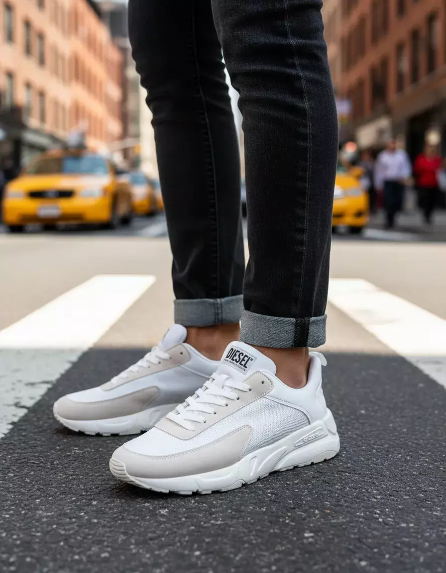 Zapatillas Diesel Hombre Urbanas Blanco beige-1