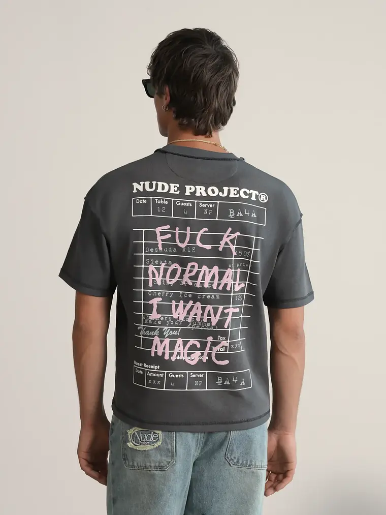 Polera Nude Project Fuck Normal Tee Ash-3