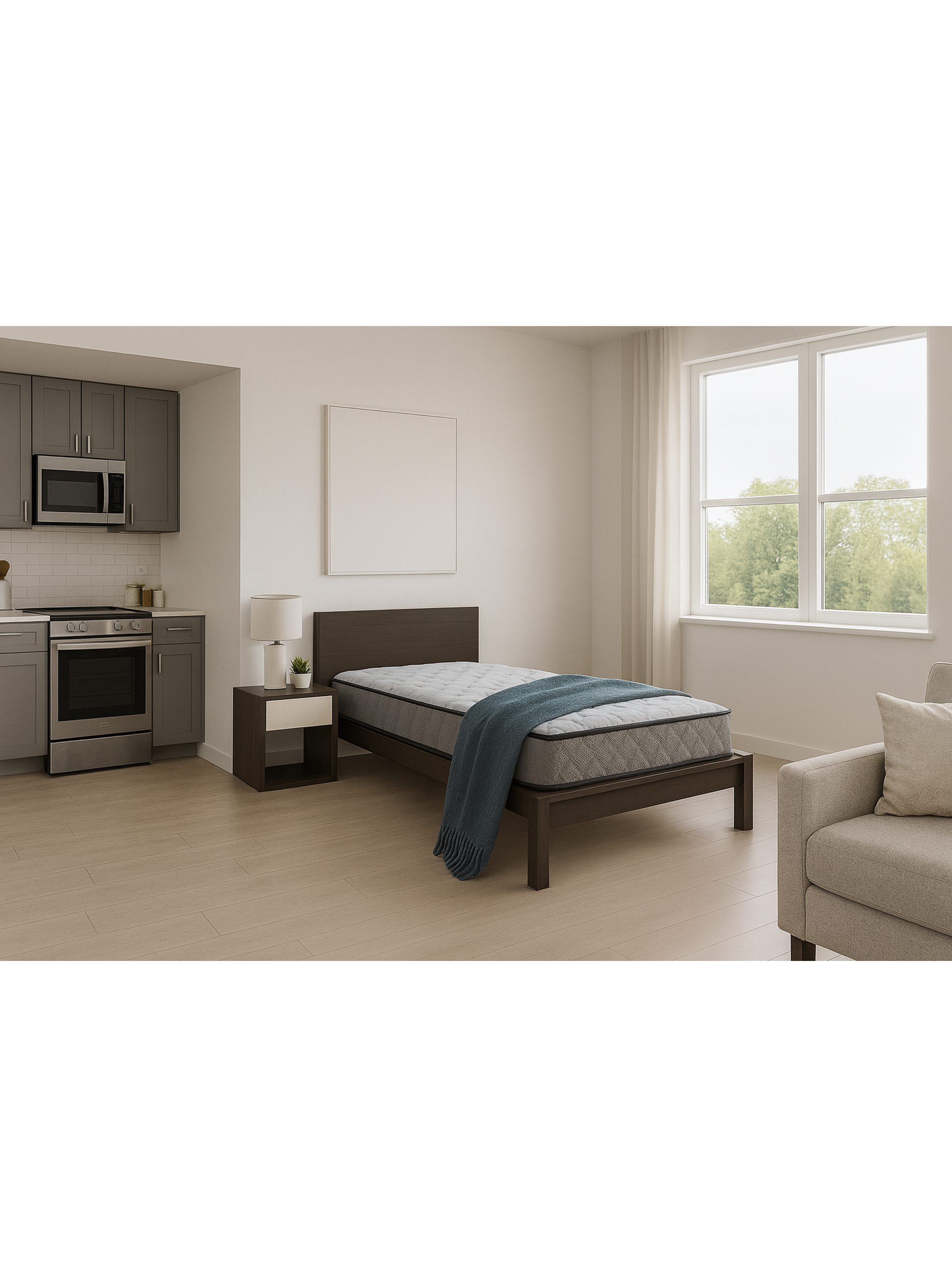 Colchon Hipnos Premium 1.0 Plaza Resortes Bonell Altura 30 Cm Gris /Blanco-5