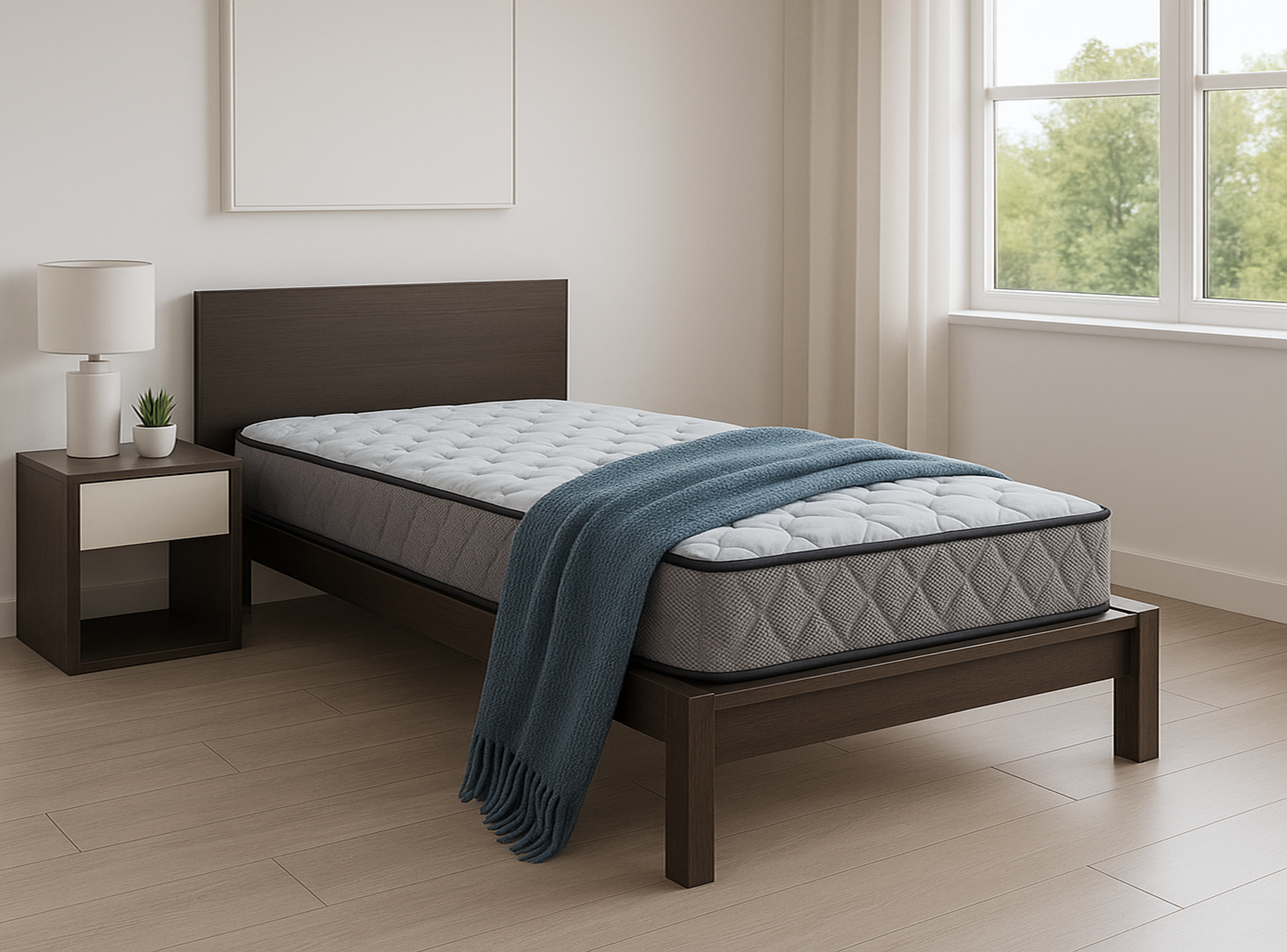 COLCHON HIPNOS PREMIUM 1.5 PLAZA RESORTES BONELL ALTURA 30 CM GRIS /BLANCO-4