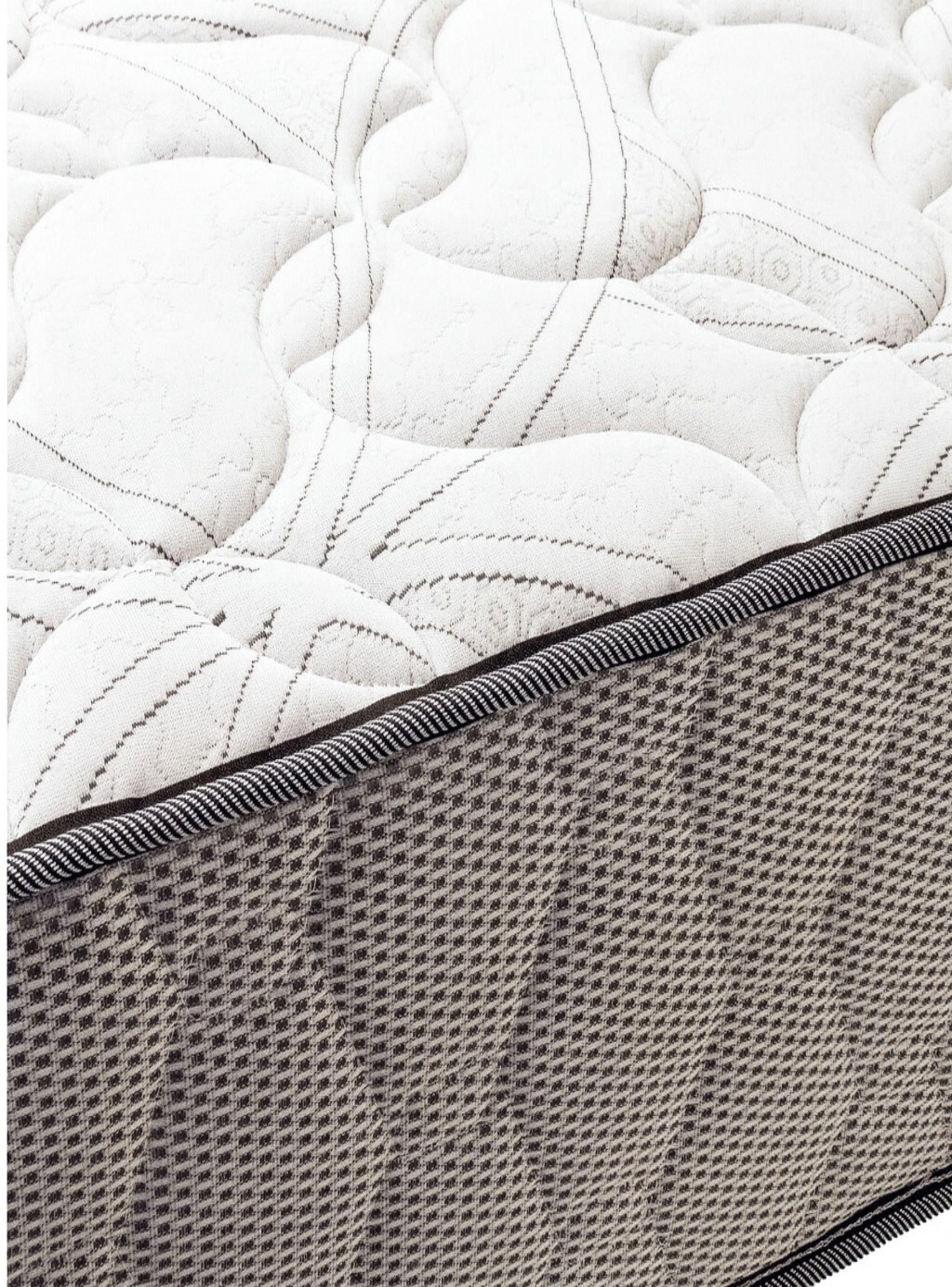 Colchon Hipnos 1.5 Plazas  Resorte Bonell Altura 25 Cm  Espuma De Alta Densidad Gris /Blanco-2