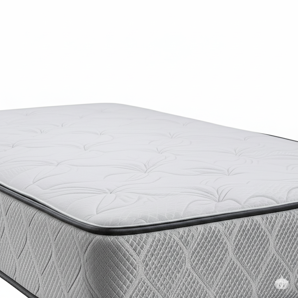 Colchon Hipnos 1.5 Plazas  Resorte Bonell Altura 25 Cm  Espuma De Alta Densidad Gris /Blanco-2