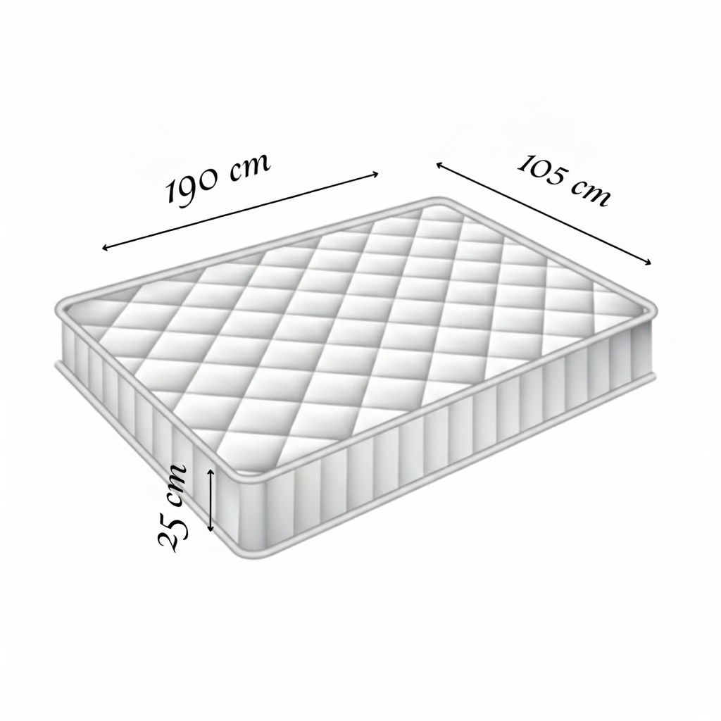 Colchon Hipnos 1.5 Plazas  Resorte Bonell Altura 25 Cm  Espuma De Alta Densidad Gris /Blanco-4