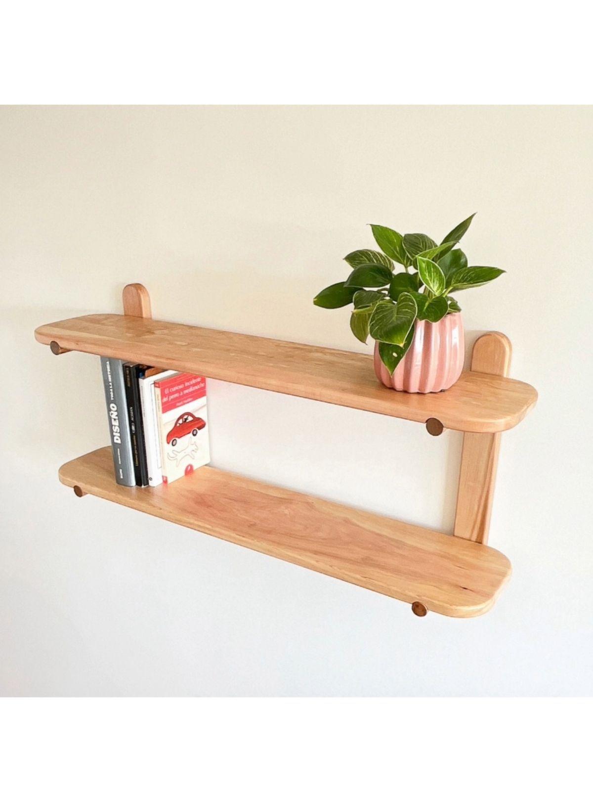 Repisa a muro de madera Lenga-1