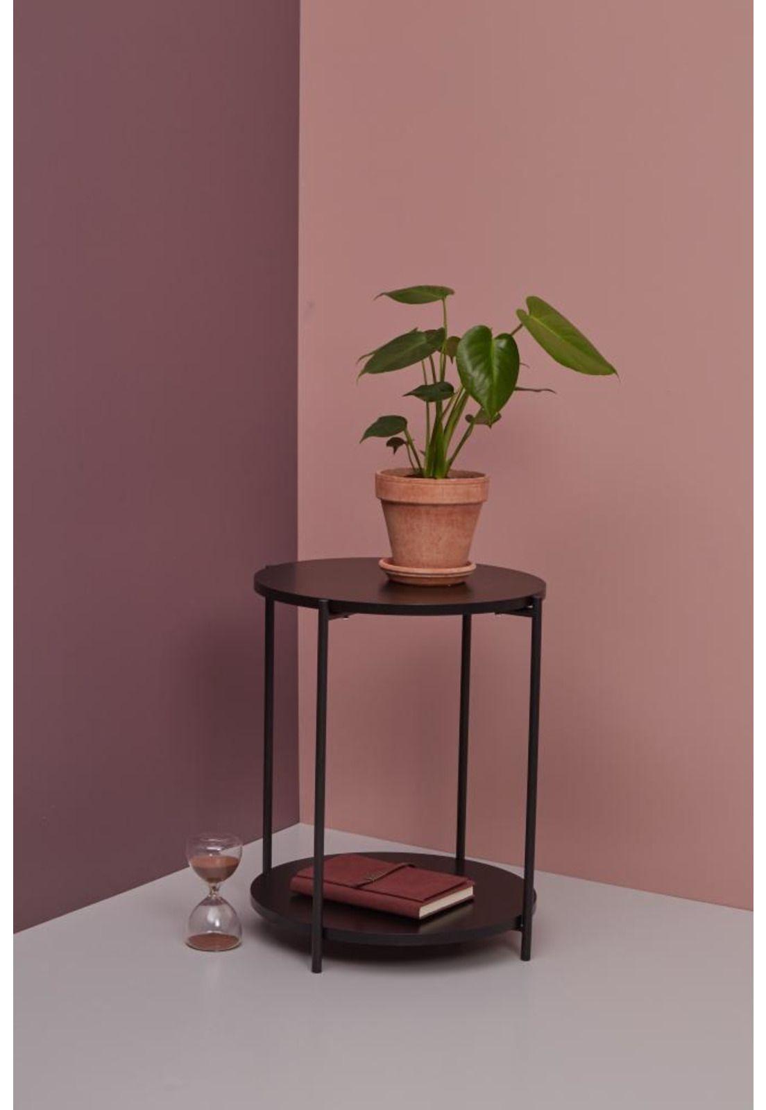MESA LATERAL DE MADERA CON METAL NEGRA 40H 50CM-3