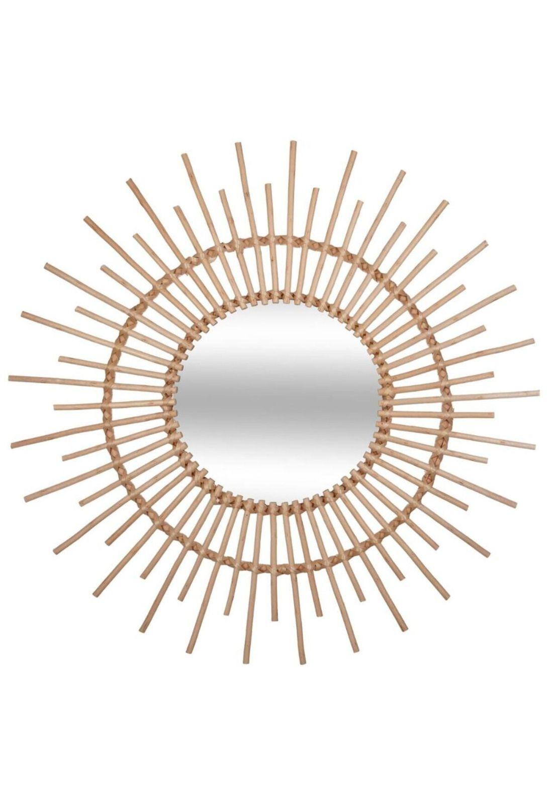 Espejo de ratán "Soleil" Diametro 76cm-2