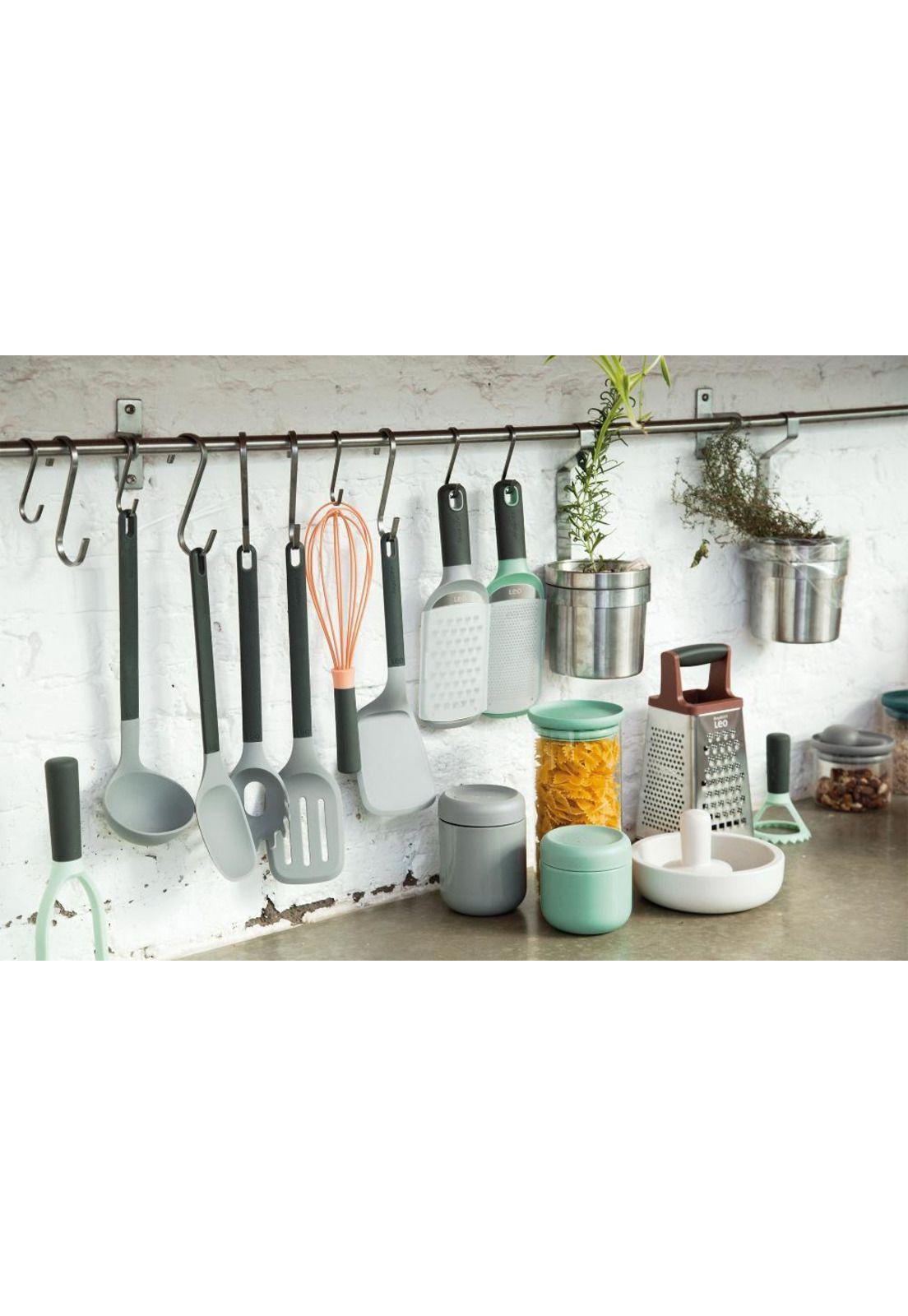 CUCHARA PASTAS SOFT GRIP GRIS LEO 7x31cm-2