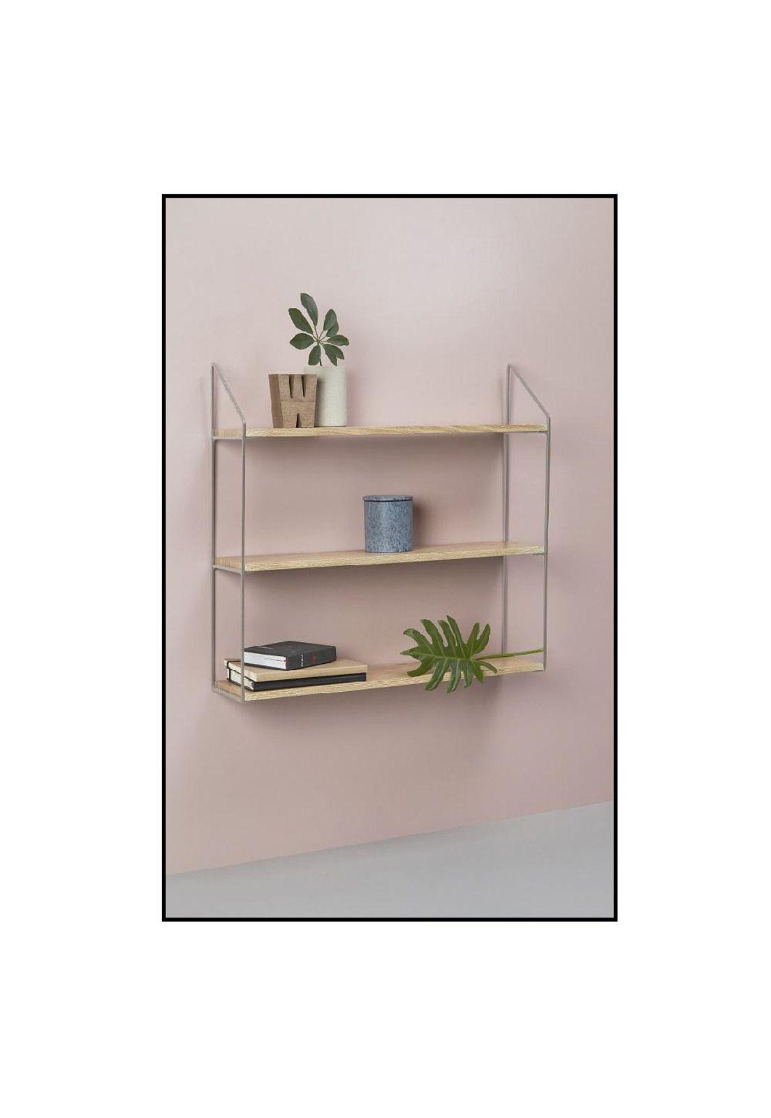 RACK CON 3 ESTANTES 60X15X54CM METAL GRIS-2