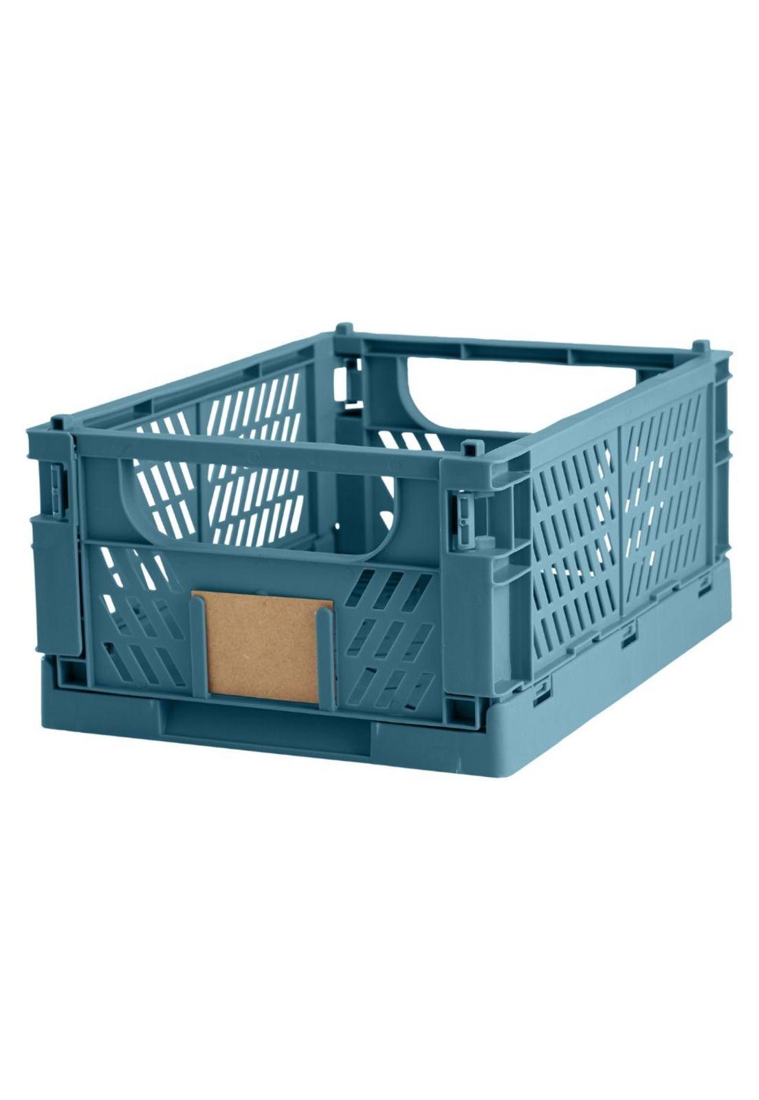 CAJA DE ALMACENAMIENO PLEGABLE 50X33X20CM AZUL-0