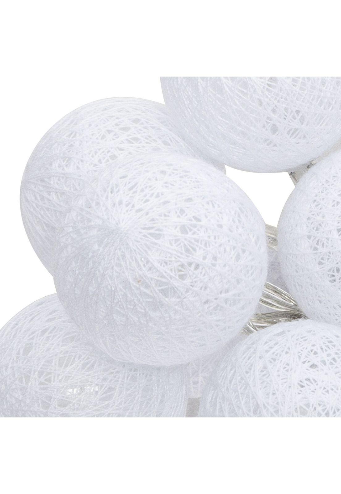 Guirnalda LED 10 bolas blanco L165 cm (a pilas AA - no incluidas)-0