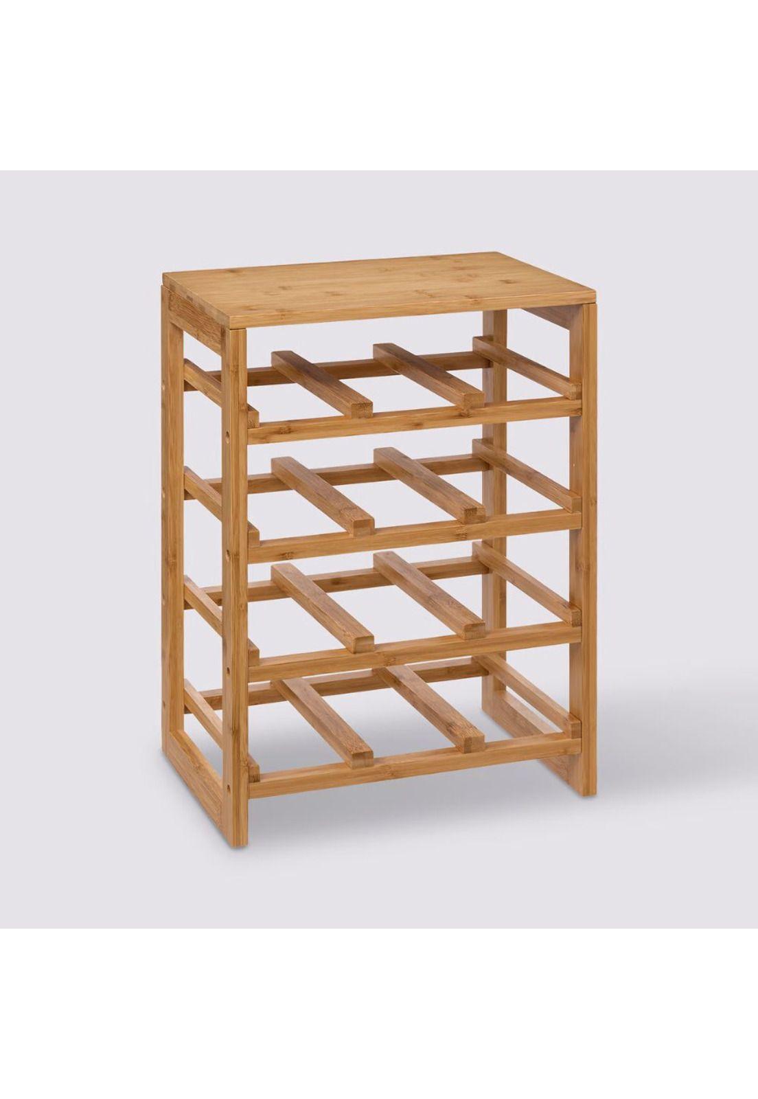 Rack de Vino de Bambú para 12 botellas-1