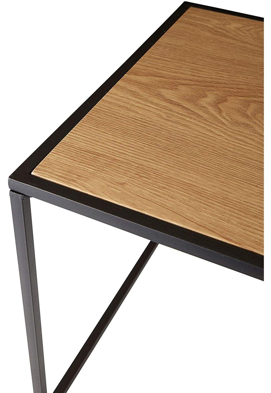 MESA DE CENTRO METAL CON MADERA 35X35X35CM-1