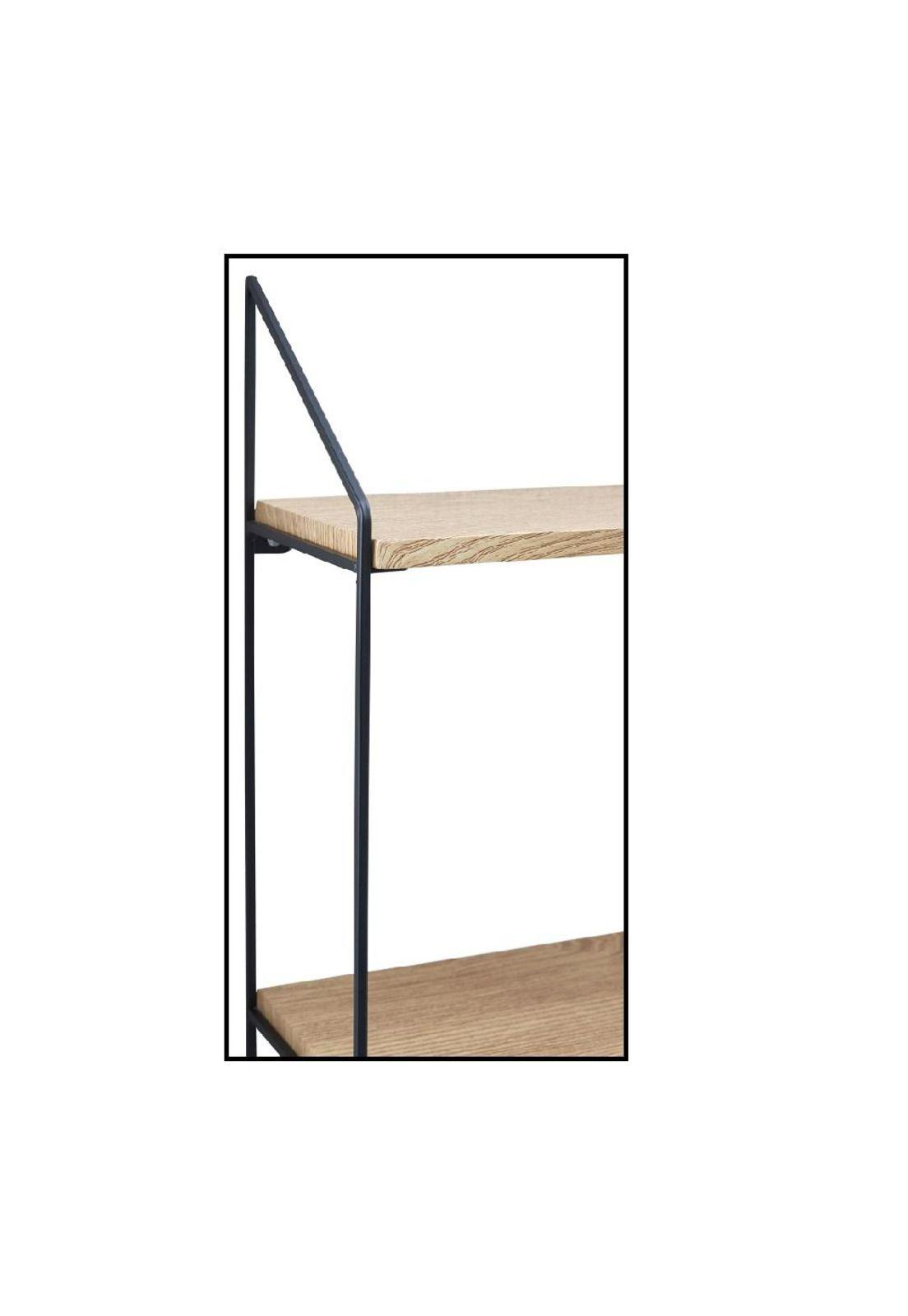 ESTANTE CON 5 NIVELES MADERA METAL NEGRO 59X15X116CM-2