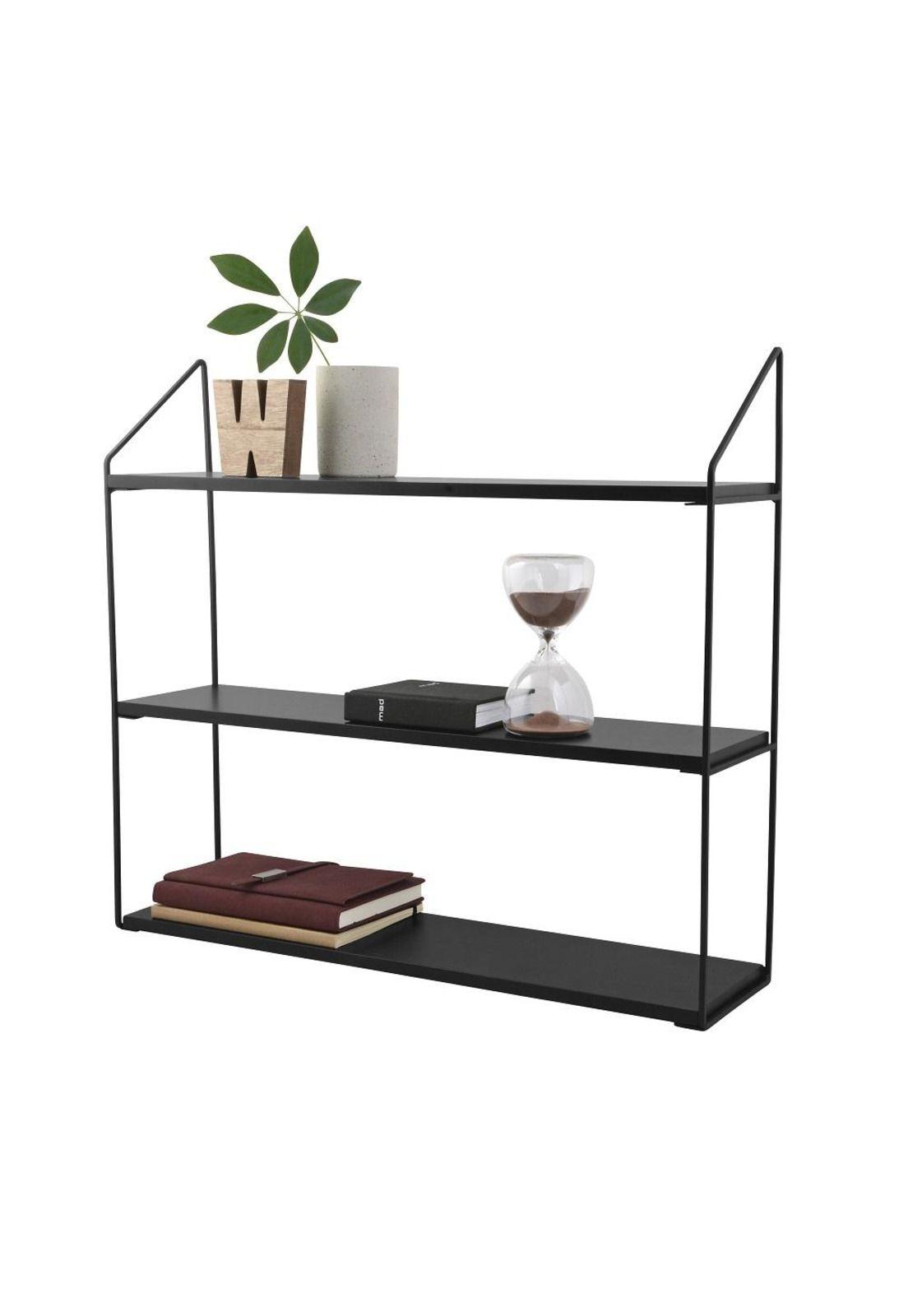 REPISA 3 NIVELES 60X15X54CM METAL BASE MADERA NEGRA-4