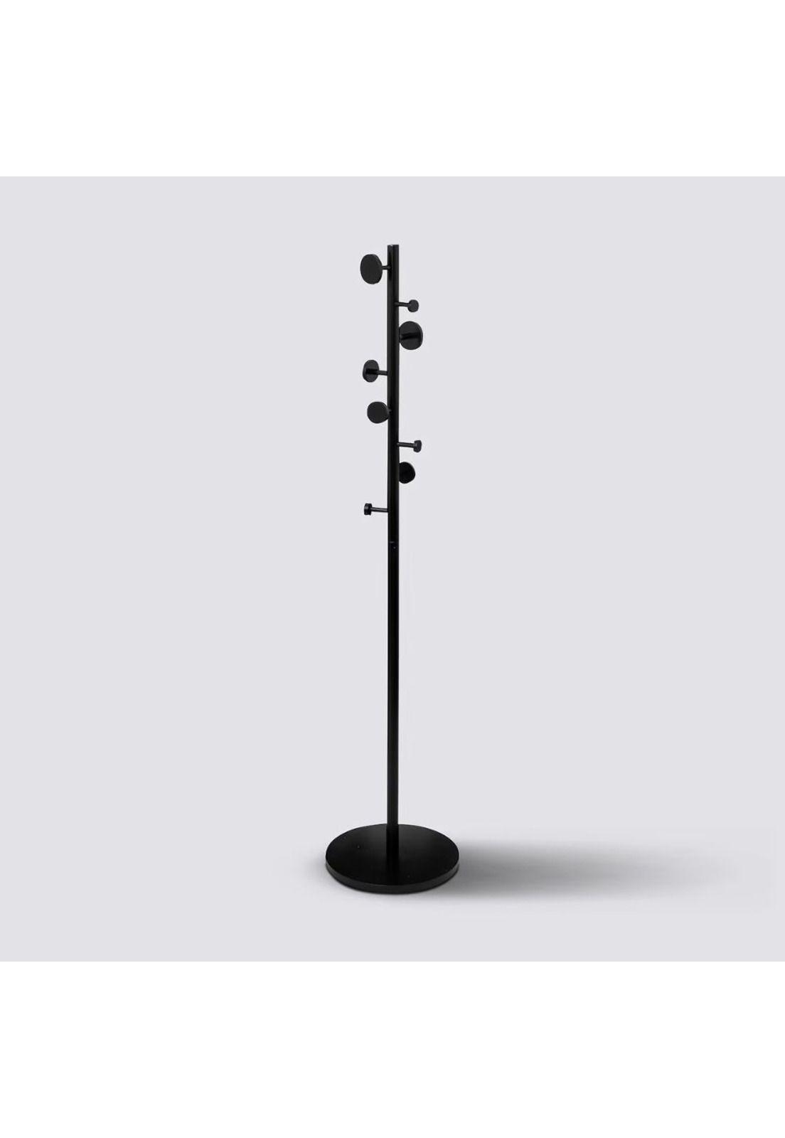 Perchero de pie negro con 8 colgadores Cercle-1