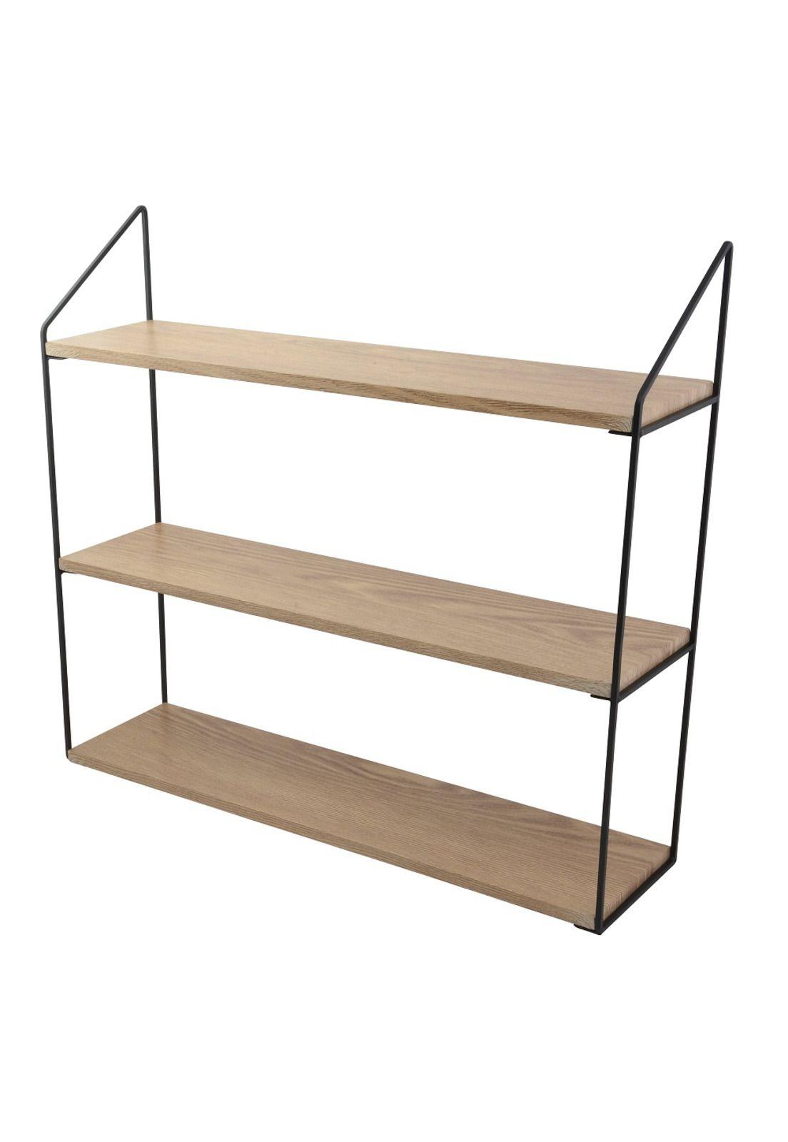 REPISA 3 NIVELES 60X15X54CM METAL BASE MADERA-1