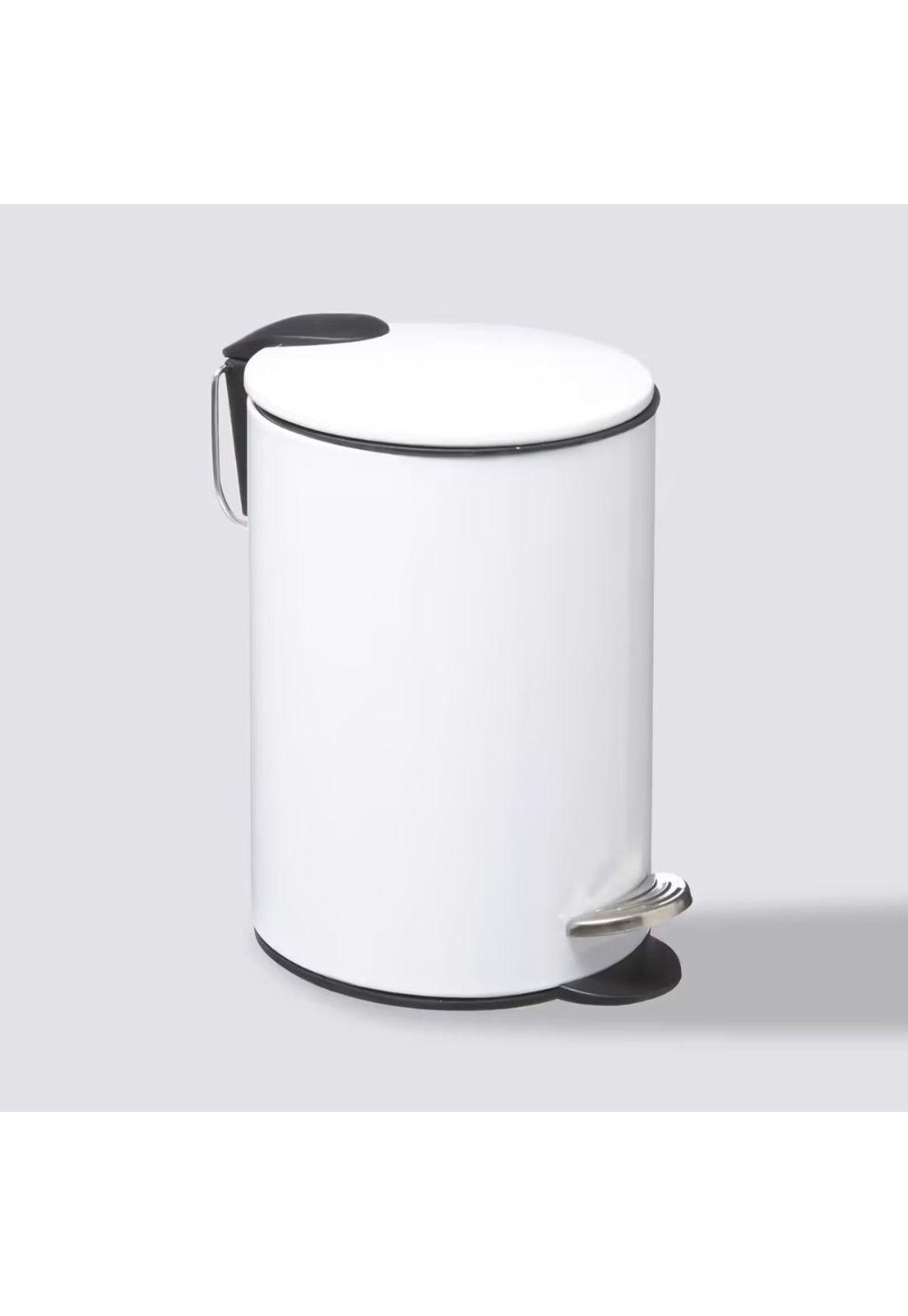 BASURERO BAÑO METAL BLANCO - CIERRE SUAVE 3LT-0