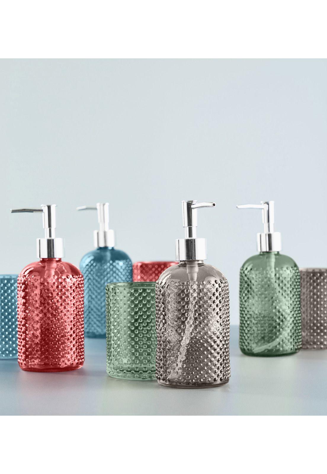 DISPENSADOR DE JABON VIDRIO ROJO-1
