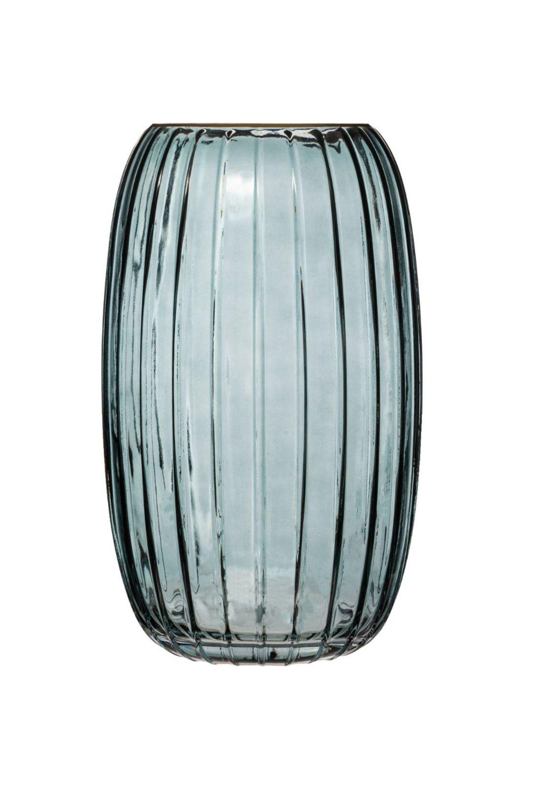 JARRON DECO VIDRIO AZUL 25CM-1