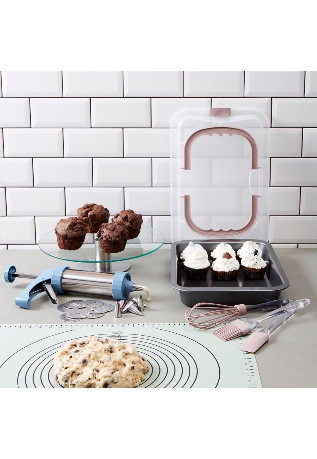 MOLDE REPOSTERO CON TAPA, INCLUYE 3 ACCESORIOS VERDE-1