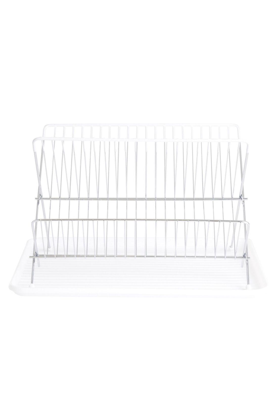 SECAPLATOS PLEGABLE METAL BLANCO-1