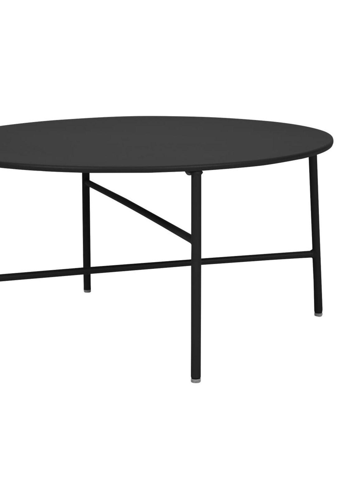 MESA REDONDA METALICA NEGRA  35H 70CM-2
