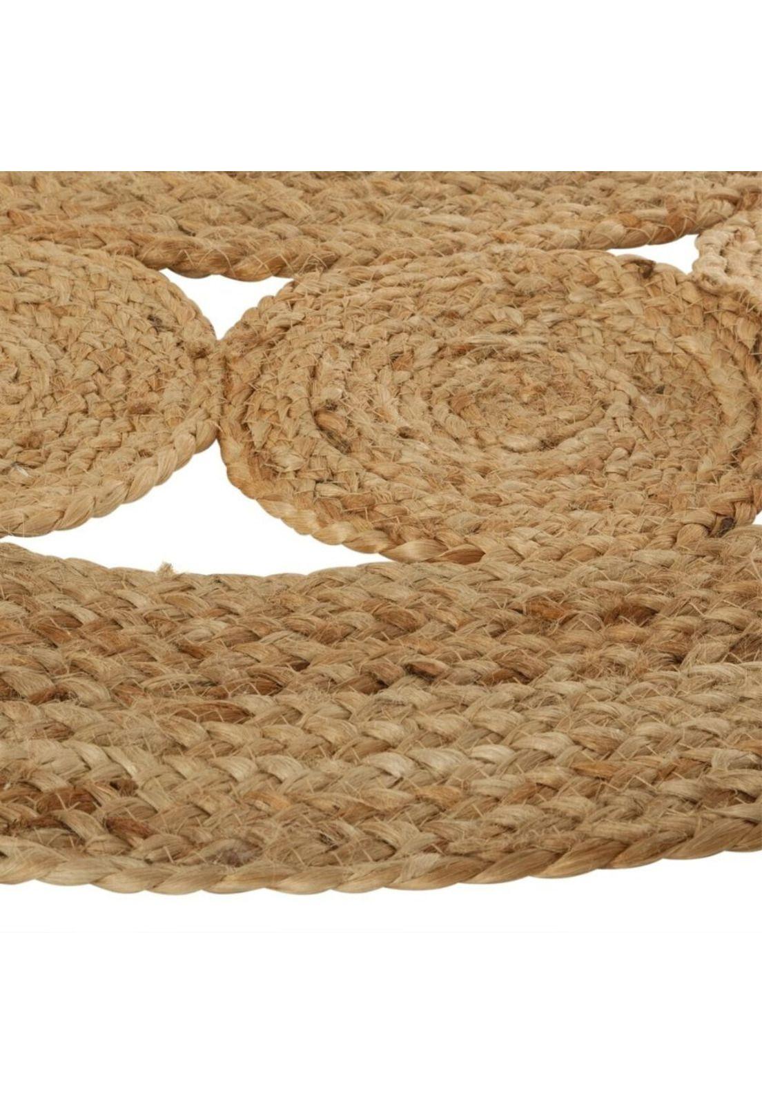 Alfombra Yute Redonda calada Diám. 120 cm-3
