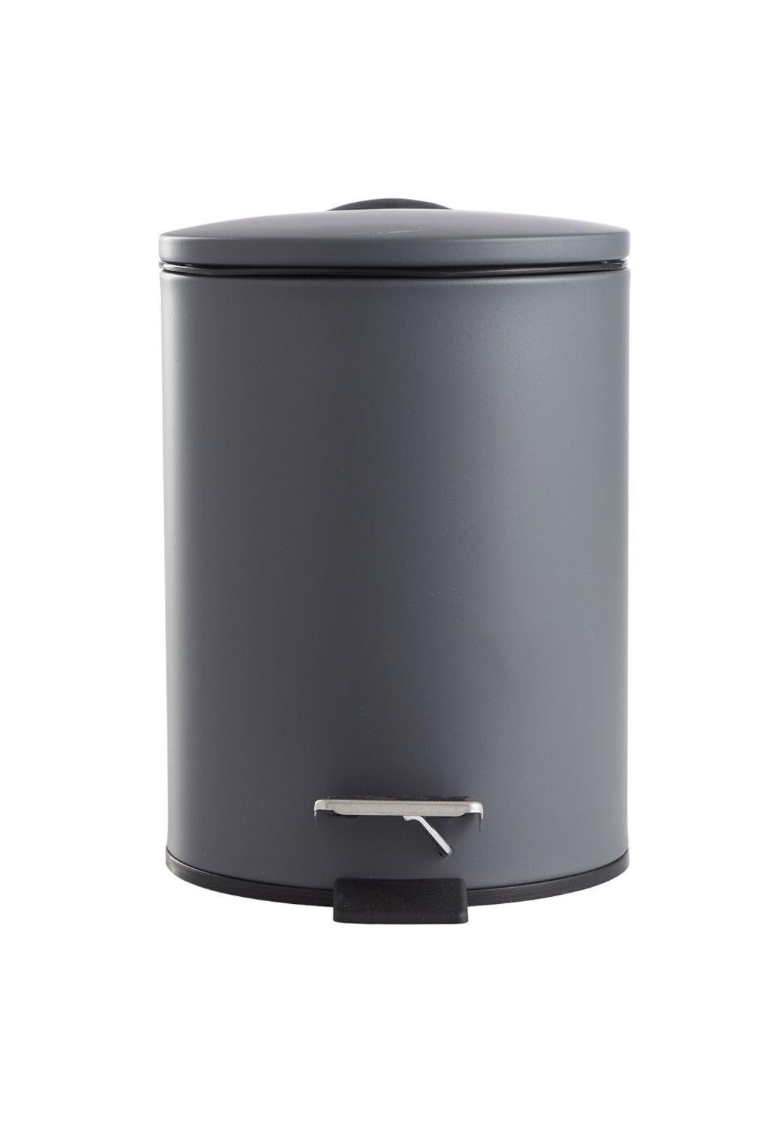 BASURERO CON CIERRE SUAVE 3L GRIS OSCURO-0
