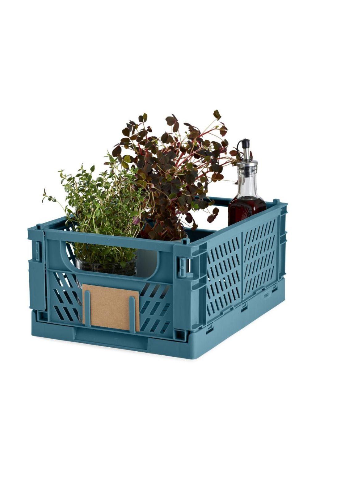 CAJA DE ALMACENAMIETNO PLEGABLE 33X24.5X15CM AZUL-1