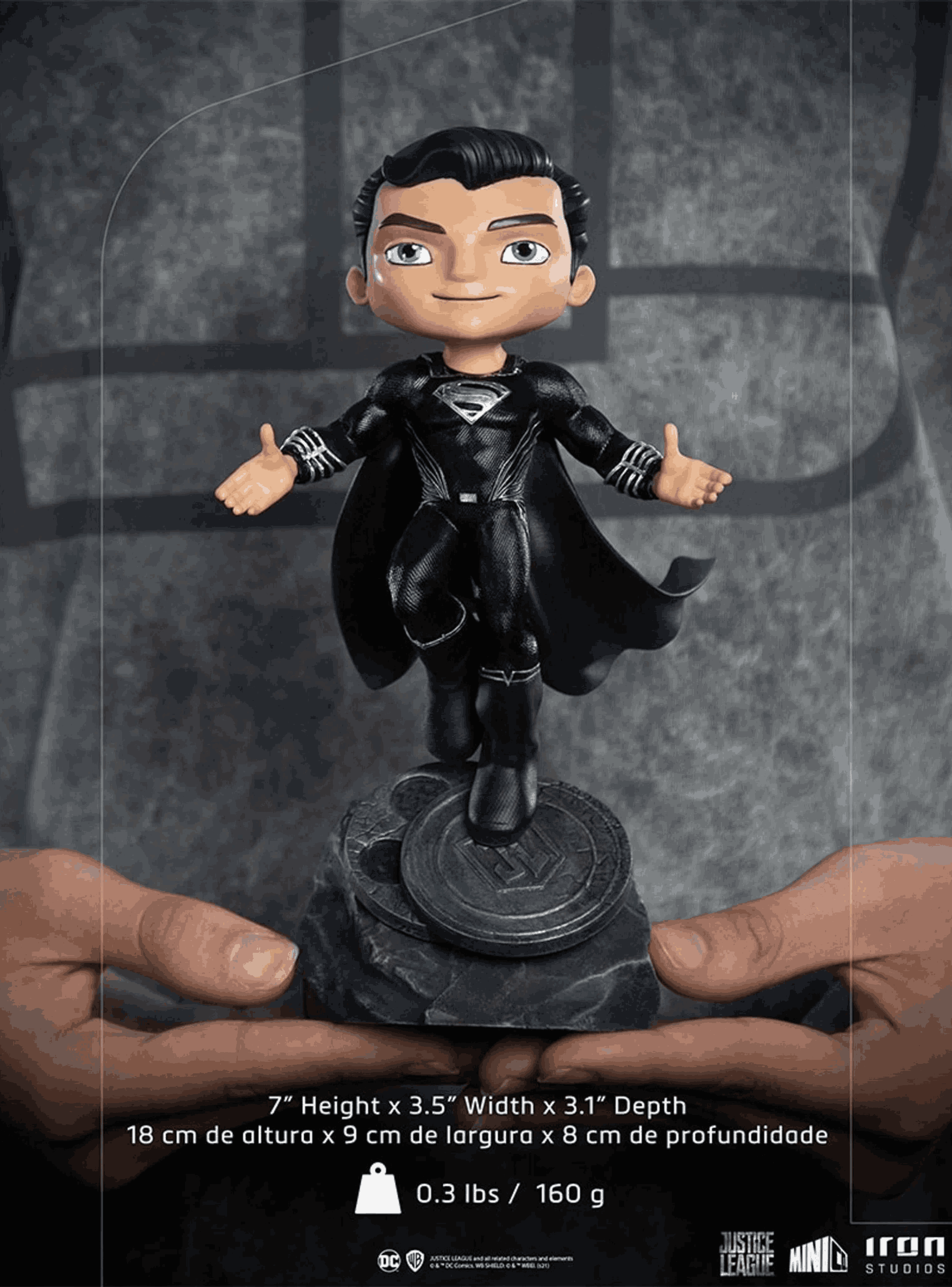 Superman Black Suit Justice League MiniCo Iron Studios-3