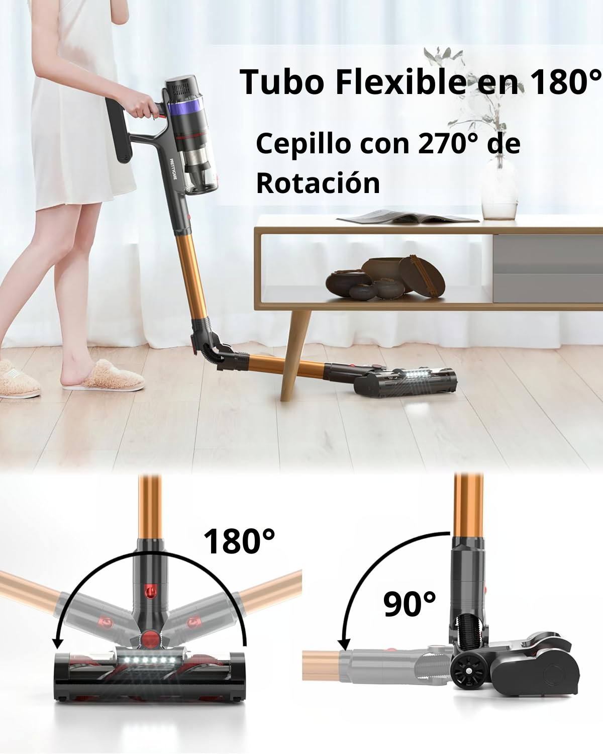 Aspiradora Inalambrica PrettyCare V3 - 530W de potencia-4