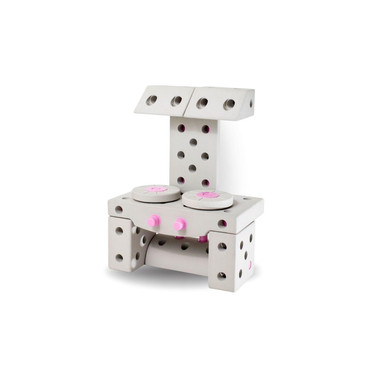 Conecta Kids Bloques de Construcción Gris Rosado-4