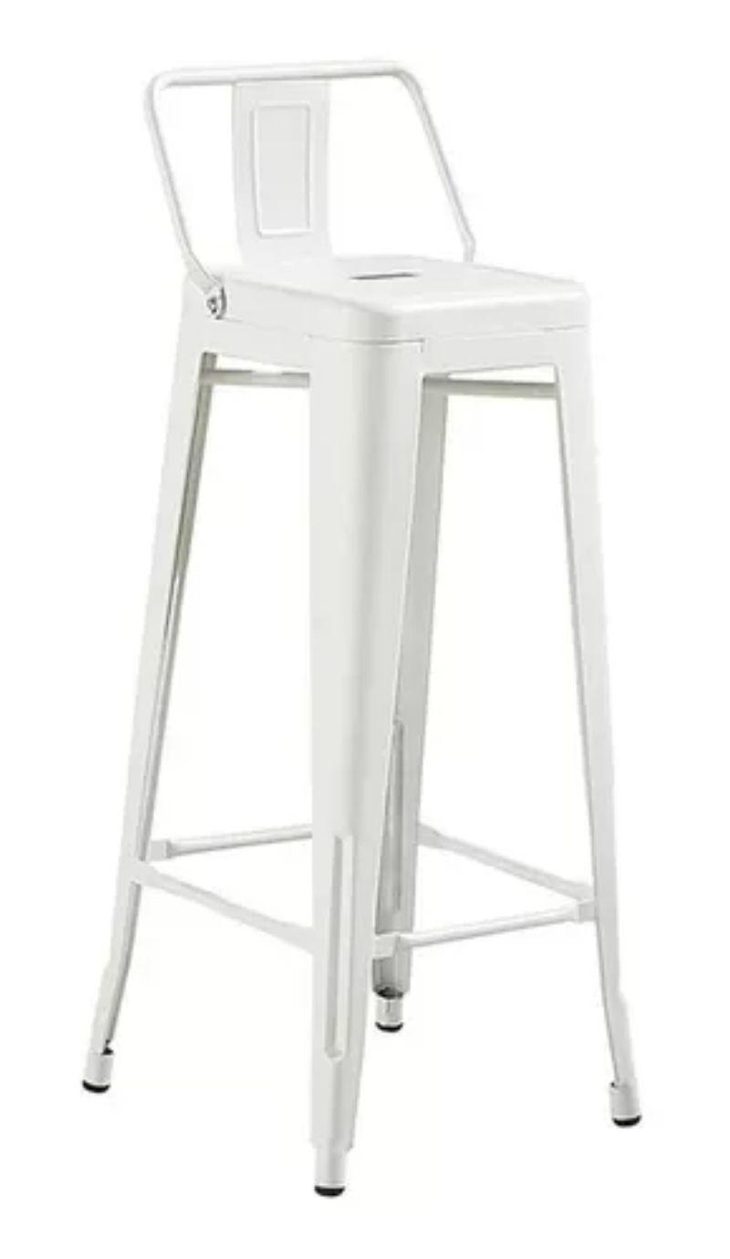 Piso Bar Silla Tolix Con Respaldo - 76 Cm - Vintage-0