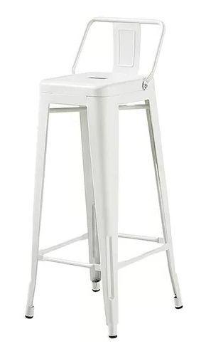 Piso Bar Silla Tolix Con Respaldo - 76 Cm - Vintage-1