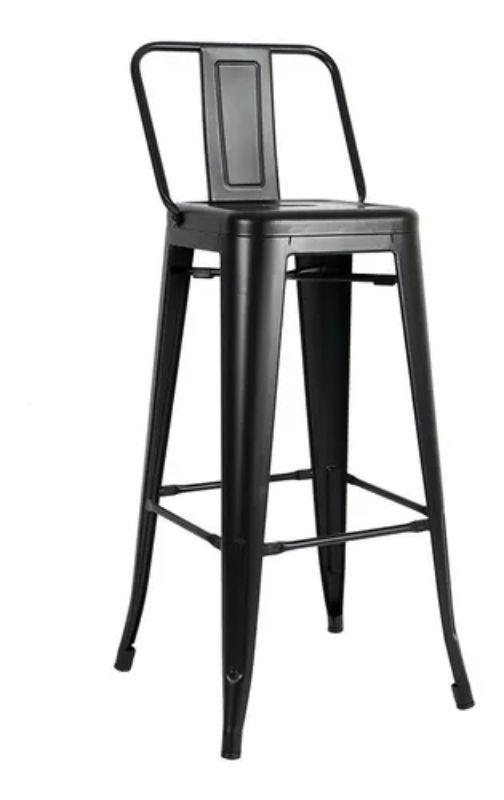 Piso Bar Silla Tolix Con Respaldo - 76 Cm - Vintage-0