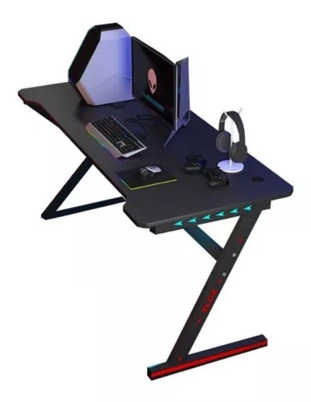 Escritorio Gamer Con Luces Rgb Modelo Z 120x60 - Ak1-1