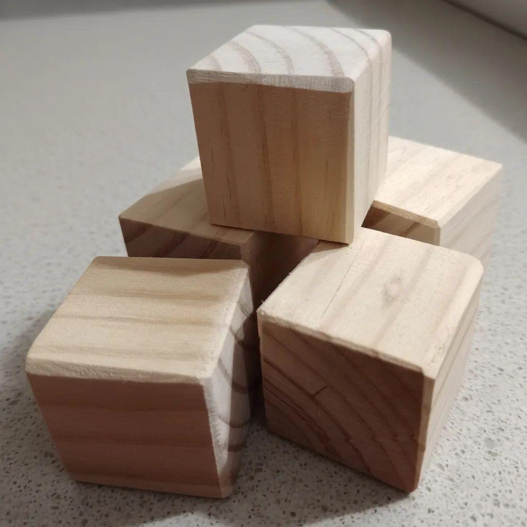 Cubos de Madera 4cm Natural -3