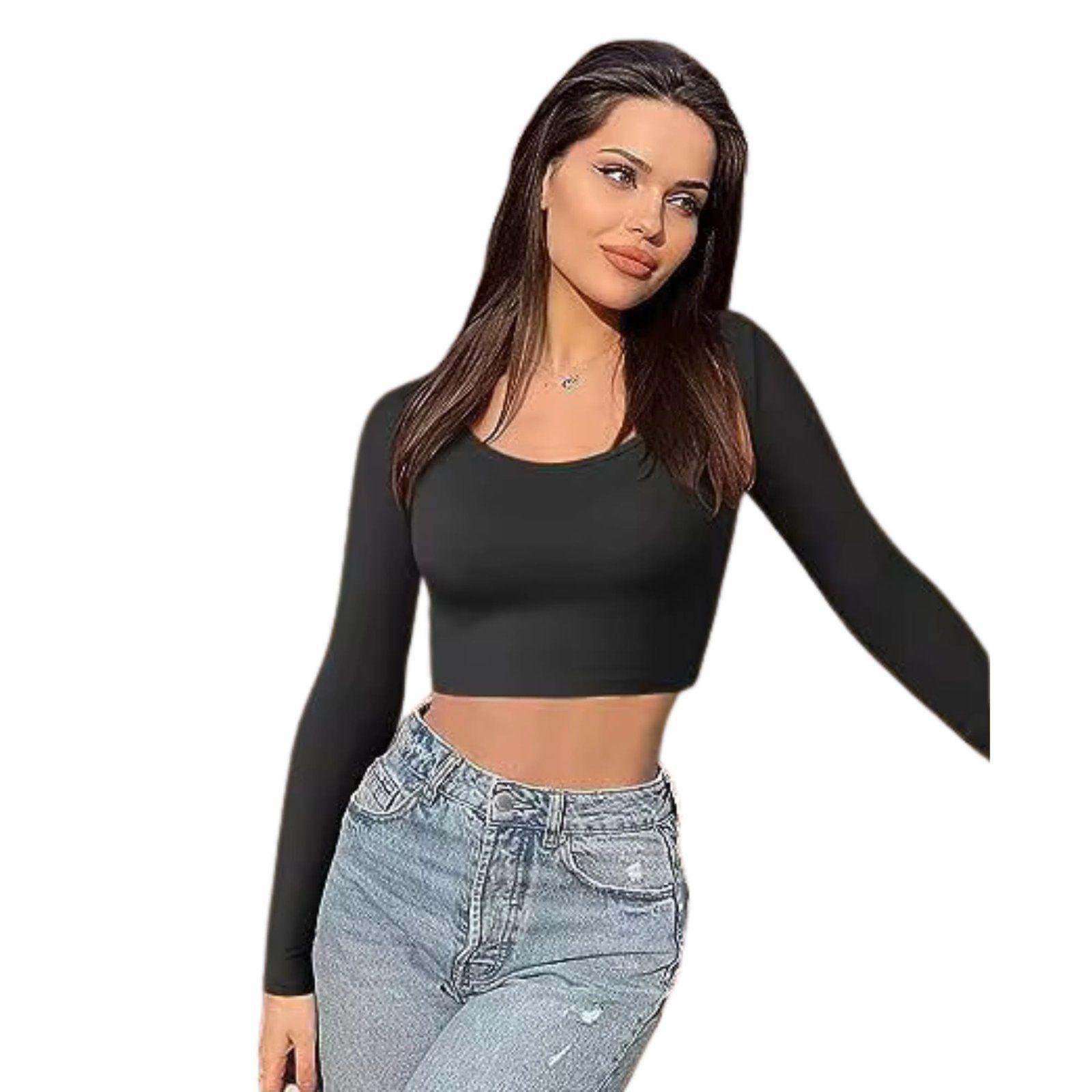 Polera Manga Larga Cuello Redondo Sukha Negro-0