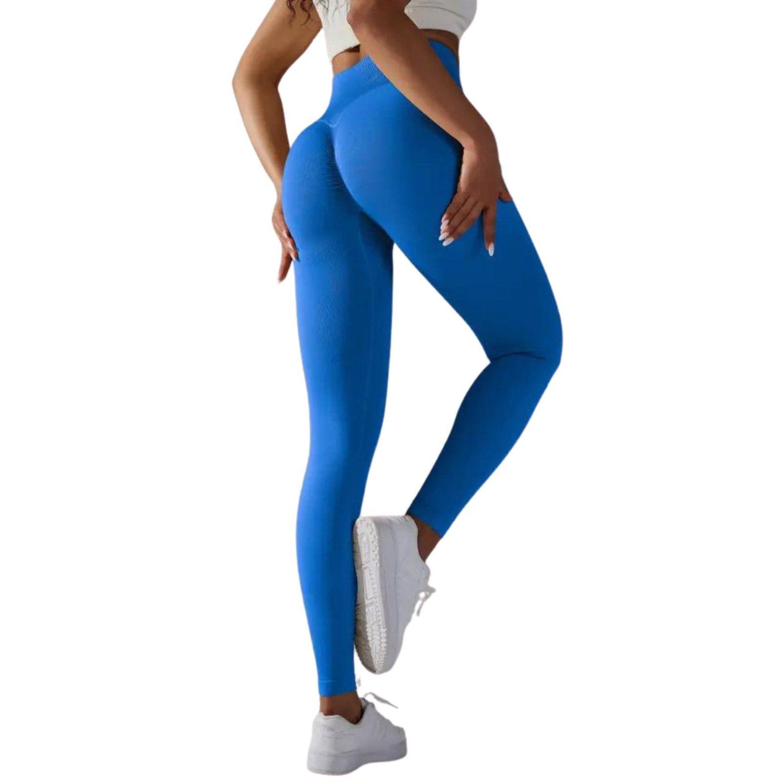 Calzas Leggings Push Up Solido Sukha Azul-3