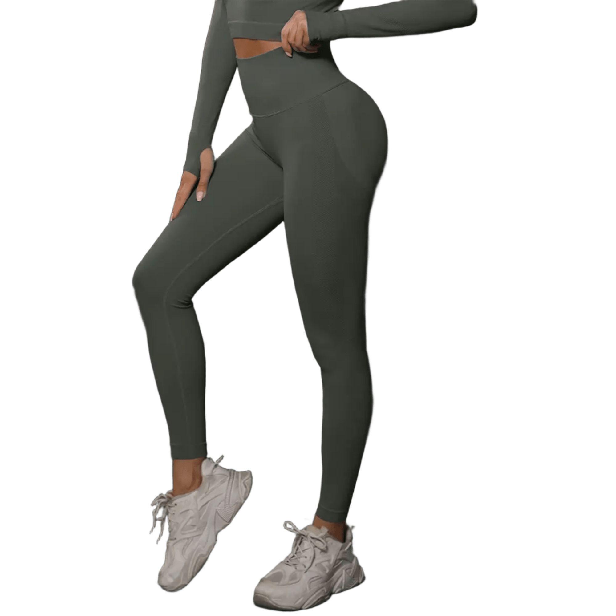 Calzas Leggings Push Up Solido Sukha Gris Oscuro-0