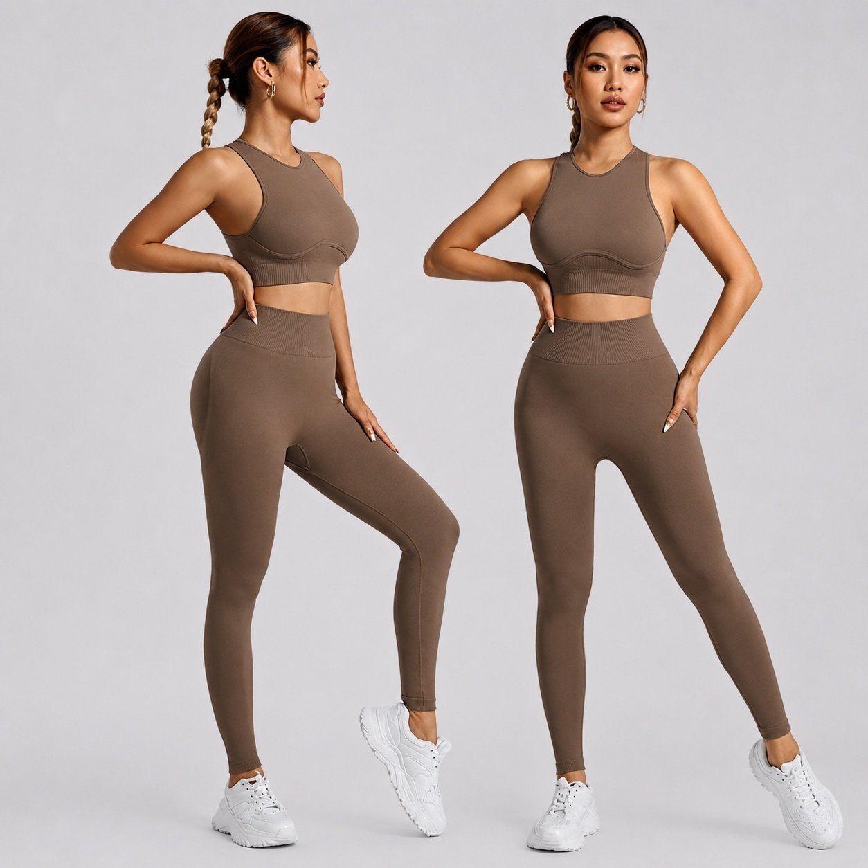 Conjunto deportivo push up cuello alto sin mangas Sukha Cafe-2