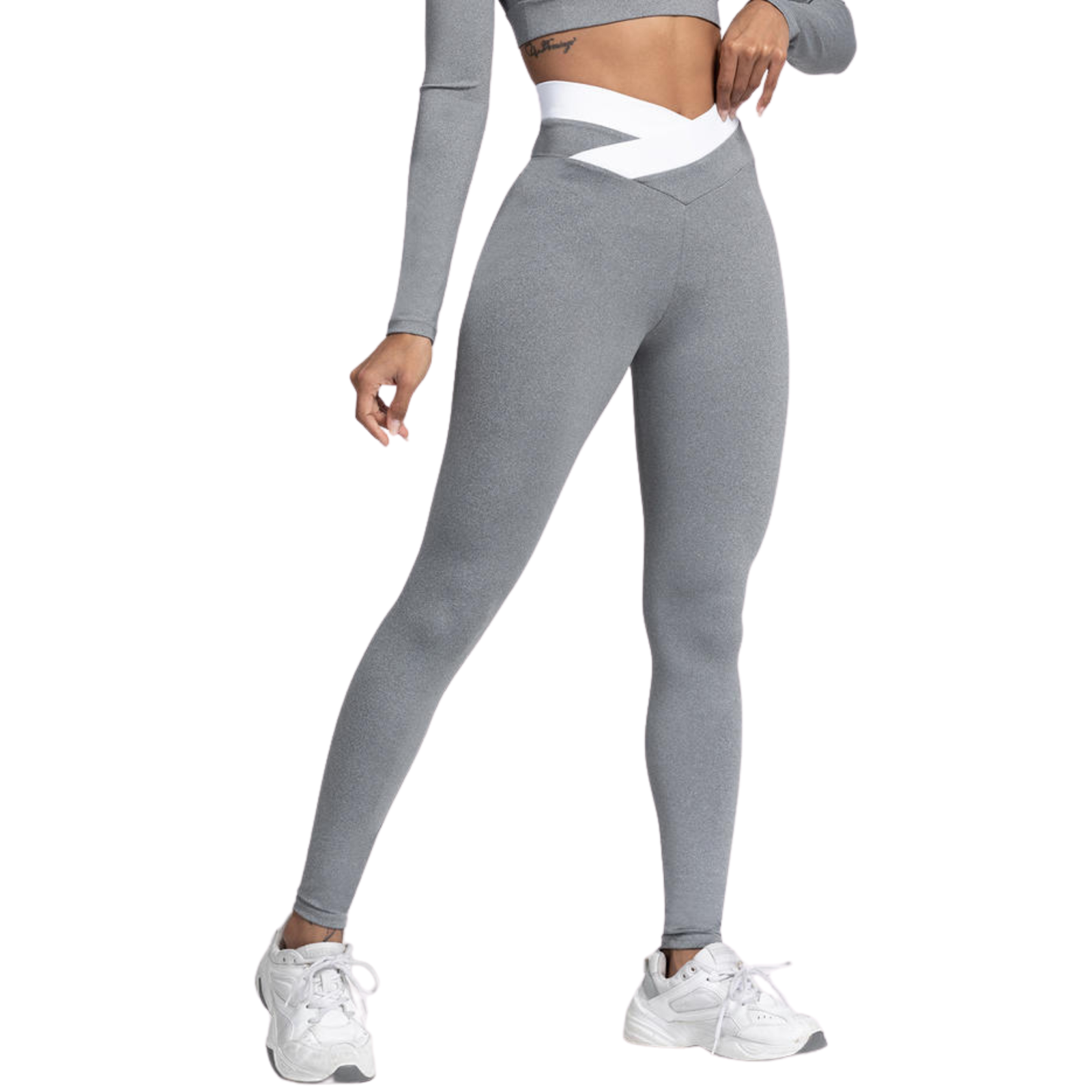 Calzas Leggings Push Up Banda Sukha Gris-0